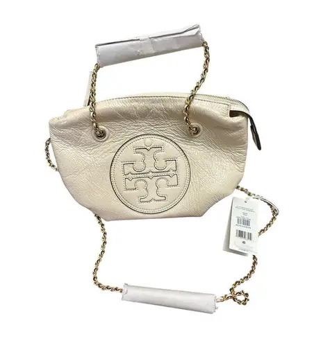 Tory Burch  Small Ella Crinkle Chain Convertible Crossbody Bag Color Oats New thumbnail 5
