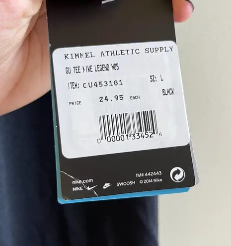 Nike NEW  DRI-FIT BULLDOGS BASKETBALL TEE LEGEND TRAINING BLACK SHORT SLEEVE SZ L - Image 3