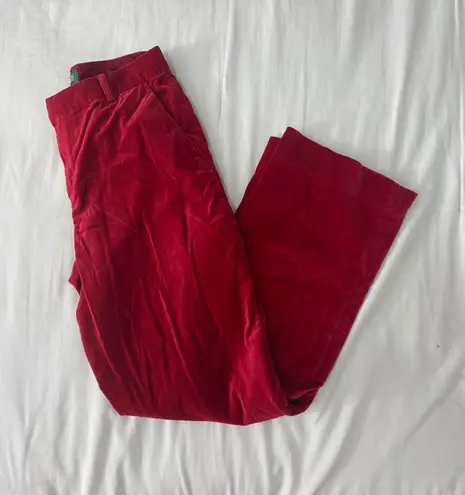 Ralph Lauren Lauren  Red Velvet Pants