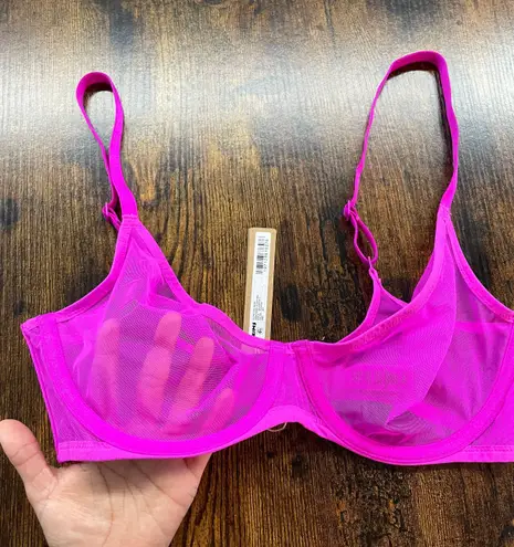 SKIMS ultra fine mesh scoop bra Size 34D