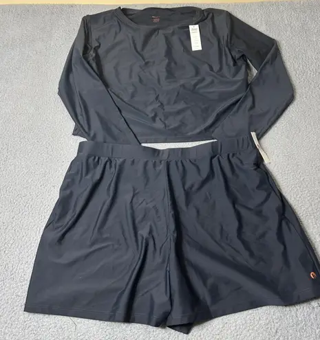 Honey Mark Swim Set 3XL Gray Sugar Skort & Rash Guard Top 2 Piece Set NEW Size undefined