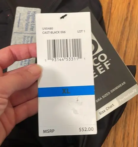 Coco reef Serene Cross Over Bikini Bottom - Classic Solids Black size XL NWT