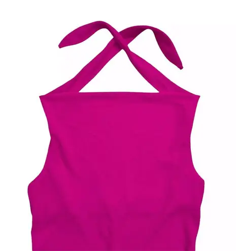 See You Monday Mini Dress Womens XL Barbie Pink Sleeveless Halter Slip NWT