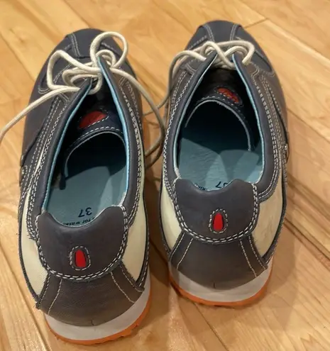 Designed for walking wolky navy orange and cream leather walking sneakers Blue Size undefined