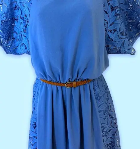 VTG Y2K ballerinacore Blue lace AGB DRESS with belt 10