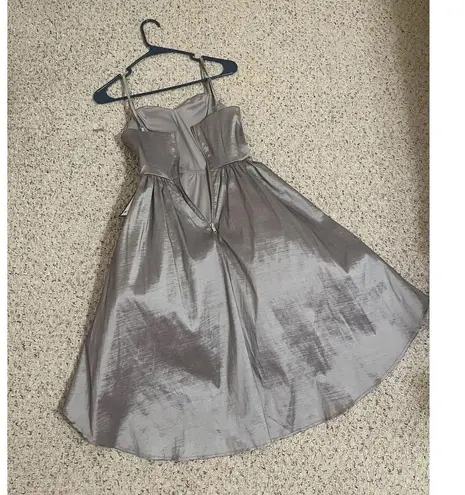 B Darlin Women’s Spaghetti Strap High Low Grey Sweetheart Cocktail Dress NWT Size undefined