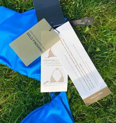 ViX Paula Hermanny Blue Bikini Top Size L