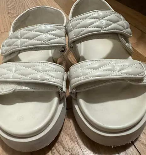 A New Day off white double strap sling back dad sandal