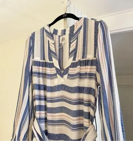 dRA Los Angeles Jenwin Directional Stripe Midi Dress NWT Blue/White Size M Blue Size M