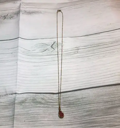 GF 14K  Gold Necklace with Stone Pendant