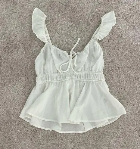 NWT White Summer Top with Tie