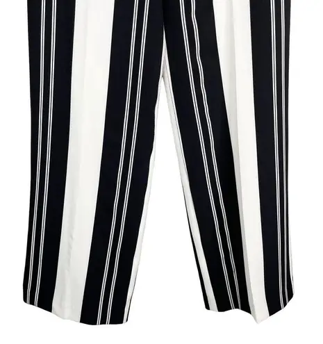 INC International Concepts Pants Nolita Stripe Wide Leg 14 New Black