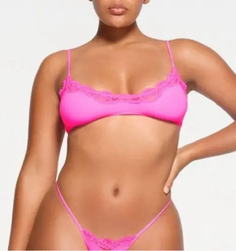 SKIMS Fits Everybody Lace Scoop Bralette XS