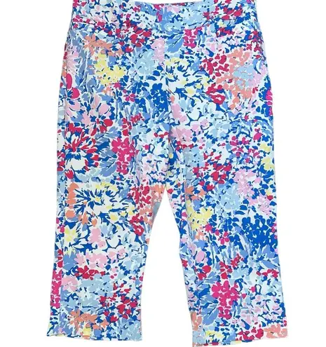 kim rogers Floral Multi Colored Millennium Capri Pants Size 14