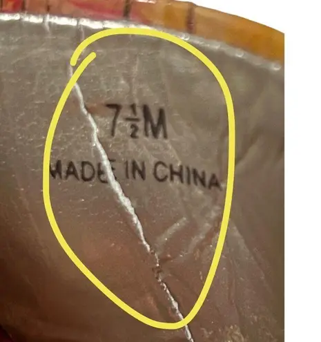 Moda Spana Size 7.5 Floral Slide Sandals Has Flaw