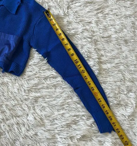 SER.O.YA Evelyn Cropped Knit Jacket in Royal Blue size XS