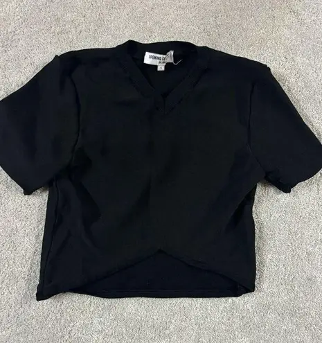 Opening Ceremony opening ceremony black short sleeve crop top small