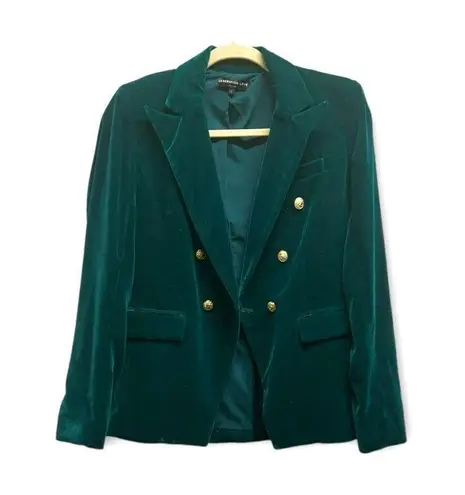 Generation Love , SAVANNAH VELVET DOUBLE-BREASTED BLAZER IN TEAL, like new