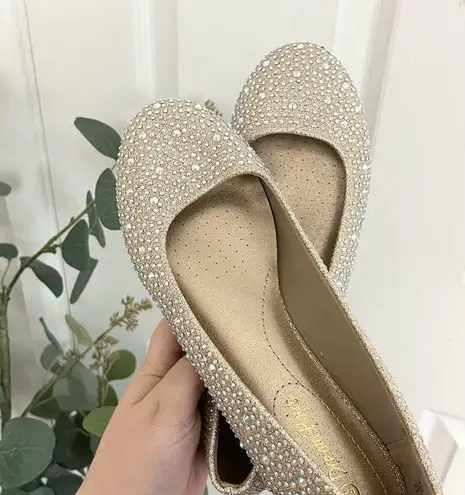 Dream Paris Gold Gemstone Flats