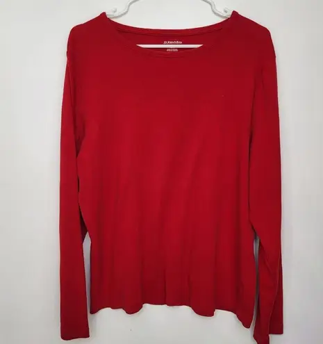 st. john's bay red long sleeve shirt