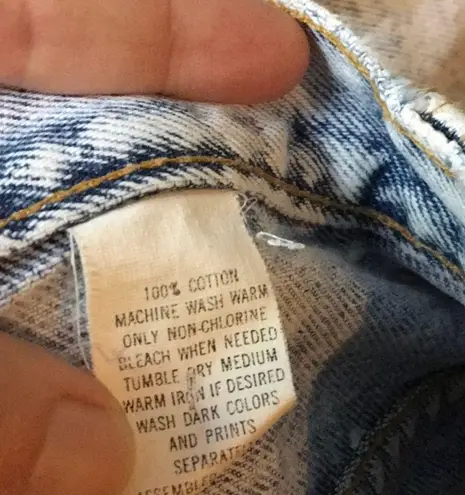 Sasson Vintage High Waisted Acid Wash Jeans Mom 7 8 Light Blue 80s Retro Pants