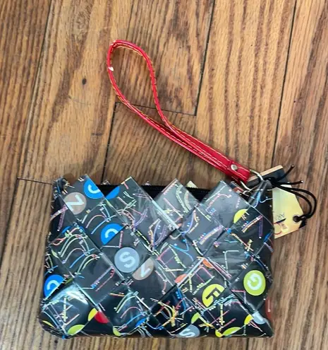 Vintage Nahui Olin Retro Metro Arm Candy MTA Transit wristlet Bag NWT Black