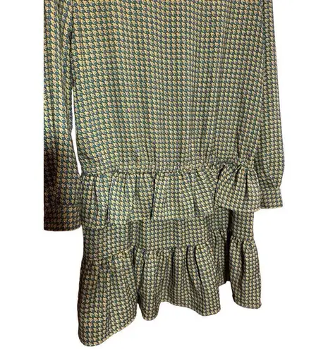 Scotch & Soda Maison Scotch Atelier No 2 Amsterdam green geometric long sleeve t