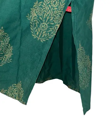 Threads Clasilks Womens XS Kurti Green Gold