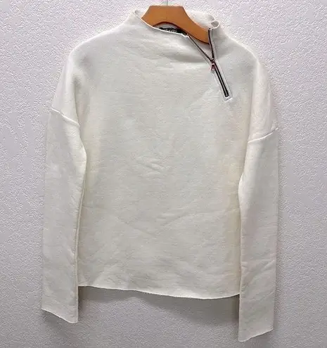 Lime & Vine Ivory Raw Hem Sweatshirt S White