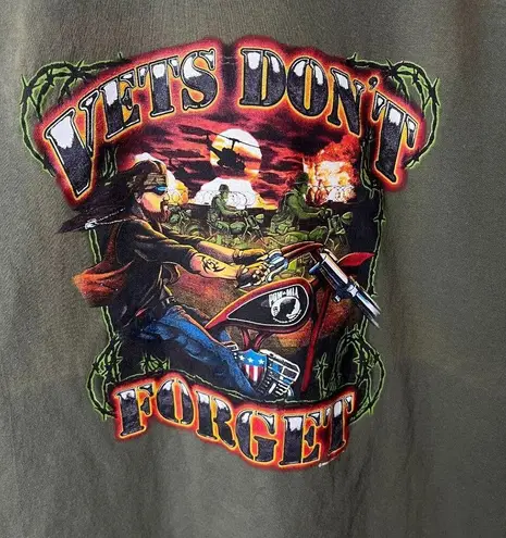 Vintage Y2K Vietnam Vets T Shirt Brown XL Extra Large Graphic Tee Cotton