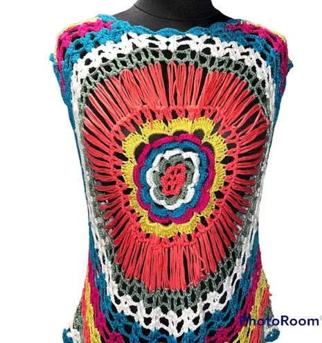 Vila Milano Crochet Sleeveless Top Cover Up