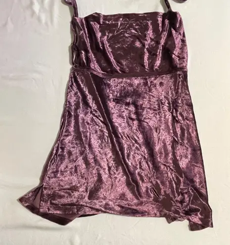 Free People  Intimates All Night Velvet Camisole Low Back Fig Jam NWT Size XS