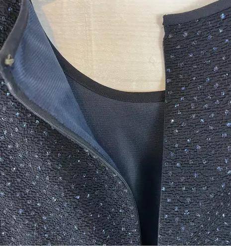 Warren Women’s Navy Sparkly Glittered Stretch Short Holiday Dress Size 6 Petite