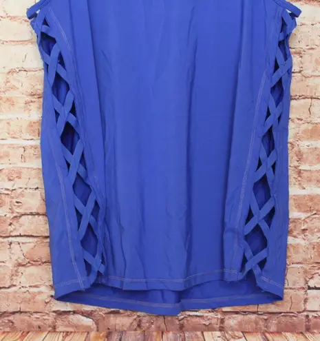 Kyodan | Cutout Side Workout Tank Blue - Image 4