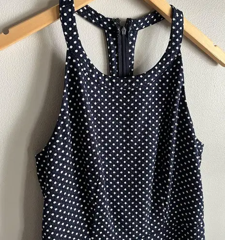 The Limited Navy Polka Dot Halter Dress Size 2 | Fit & Flare Retro Sleeveless