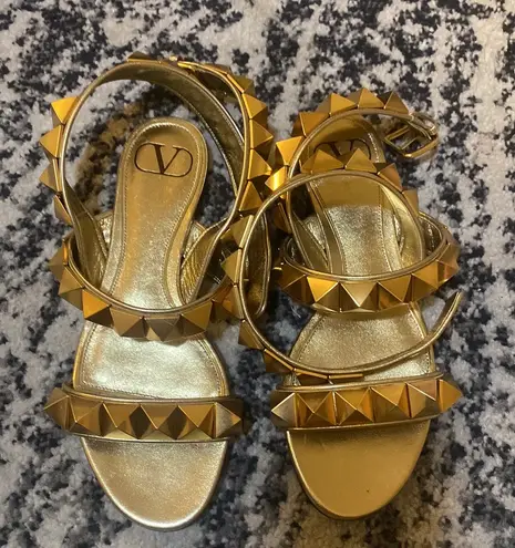 Valentino Garavani Roman Stud Flat Slingback Sandal