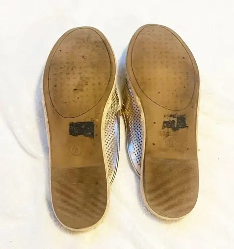 DV by Dolce Vita Elaine Rose Gold Espadrille Mules Slip On Flats Size 11