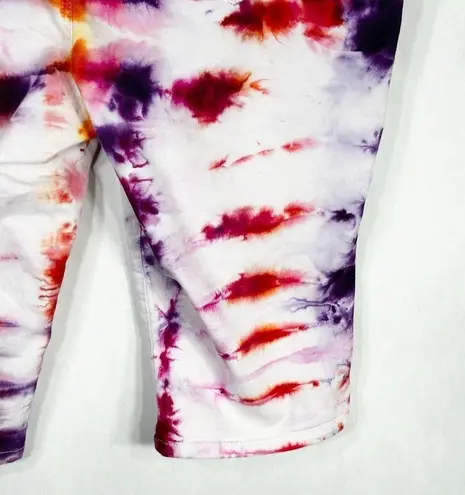 D. Jeans Plus Size 22W Capri Jeans See You at Dusk Tie Dye Pink Purple White 1154