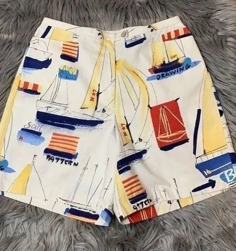 Vintage Bets by Canvasbacks high rise cotton sailing sailboat shorts 8
