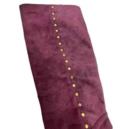 Ralph Lauren Lauren by  Suede Atherton Burgundy Tall Boots Sz. 10