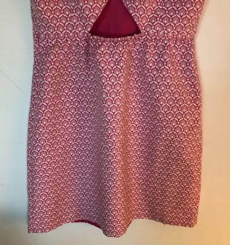 I Heart Ronson Dress Sleeveless Pink & White Sz L