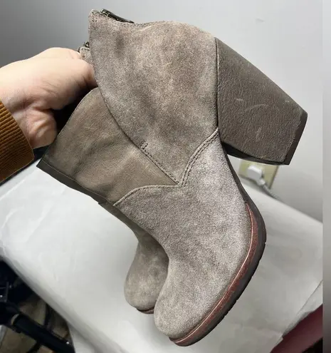 Kork-Ease Castaneda “Castle Suede” Brown Gray Leather Bootie Sz 8