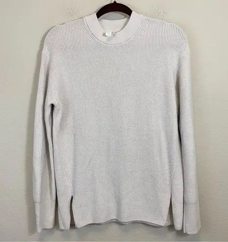 Lululemon  Merino Wool-Blend Ribbed Crewneck Sweater White Opal Size 4