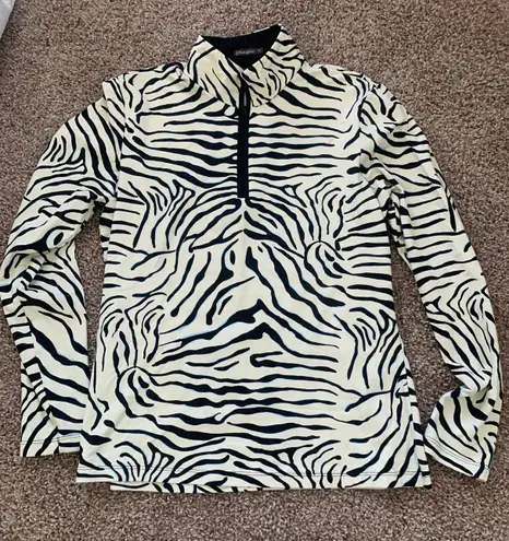 J. McLaughlin  Cheetah Print Athletic Half Zip 