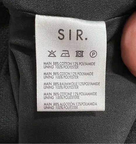 SIR The Label Jacques Strapless Dress With Cutout In Black