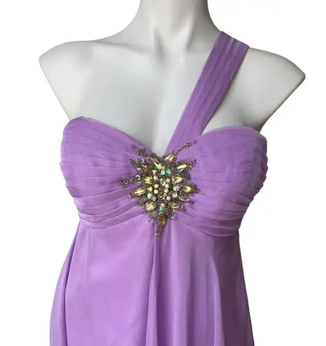 New, Evenings by Allure Lilac Mini Prom Dress, Sz 10