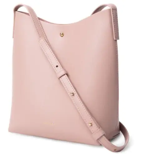 Samara Shoulder Bag Crossbody Adjustable Strap Peony Vegan Leather Valentine Pink