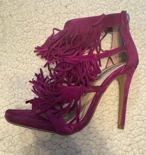 Steve Madden  Purple fringely high heels size 5.5