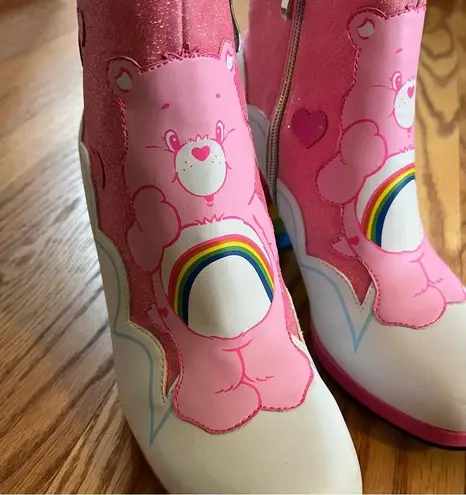 Pink Cheer Bear Care Bears Shoes Ankle Boots 80s Retro Boots Size 6