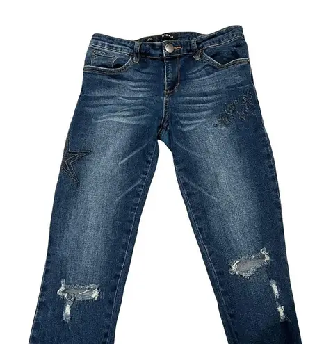 sts blue  Emma Ankle Skinny Distressed Dark Wash Jeans